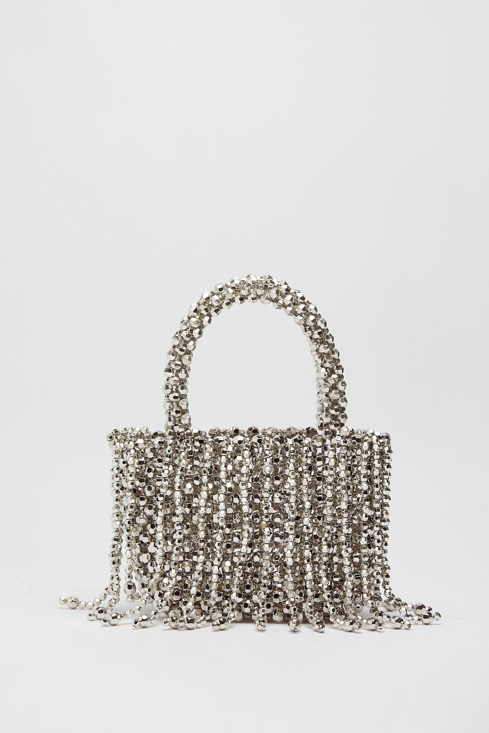 Beaded mini tote on sale bag